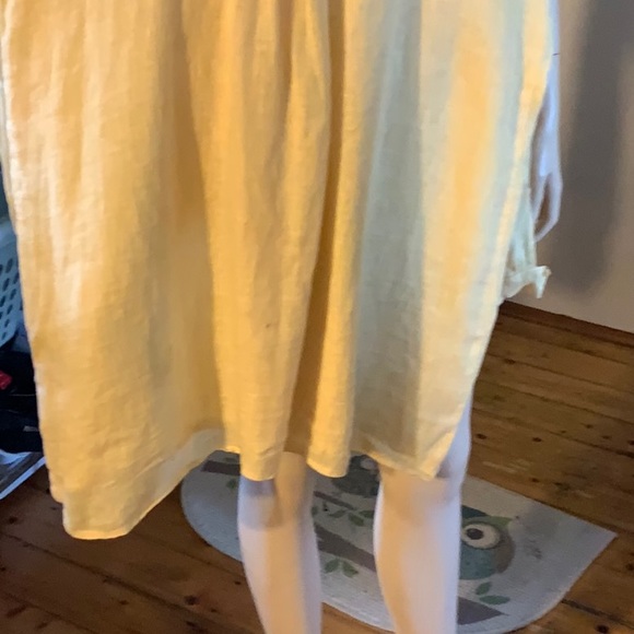 💛🌈. CP Shades Soft Yellow Linen Blouse Size L - Picture 5 of 7